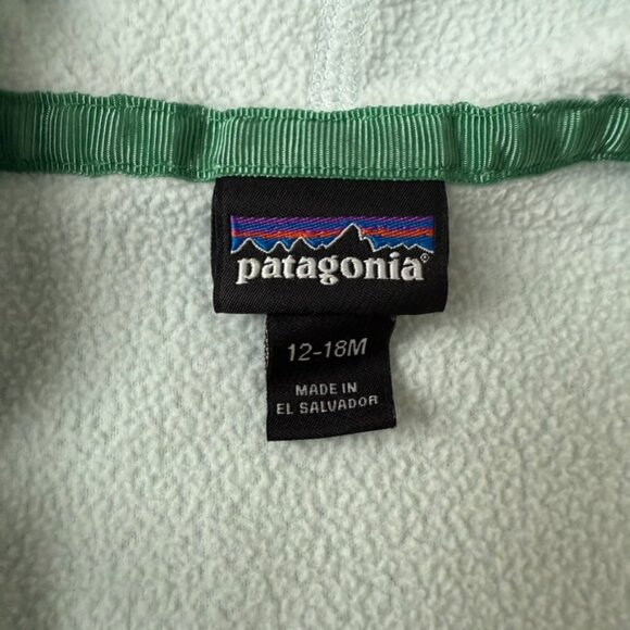 Patagonia Baby Micro D Snap-T Fleece Hoodie Purple Blue 12-18M - Picture 4 of 5